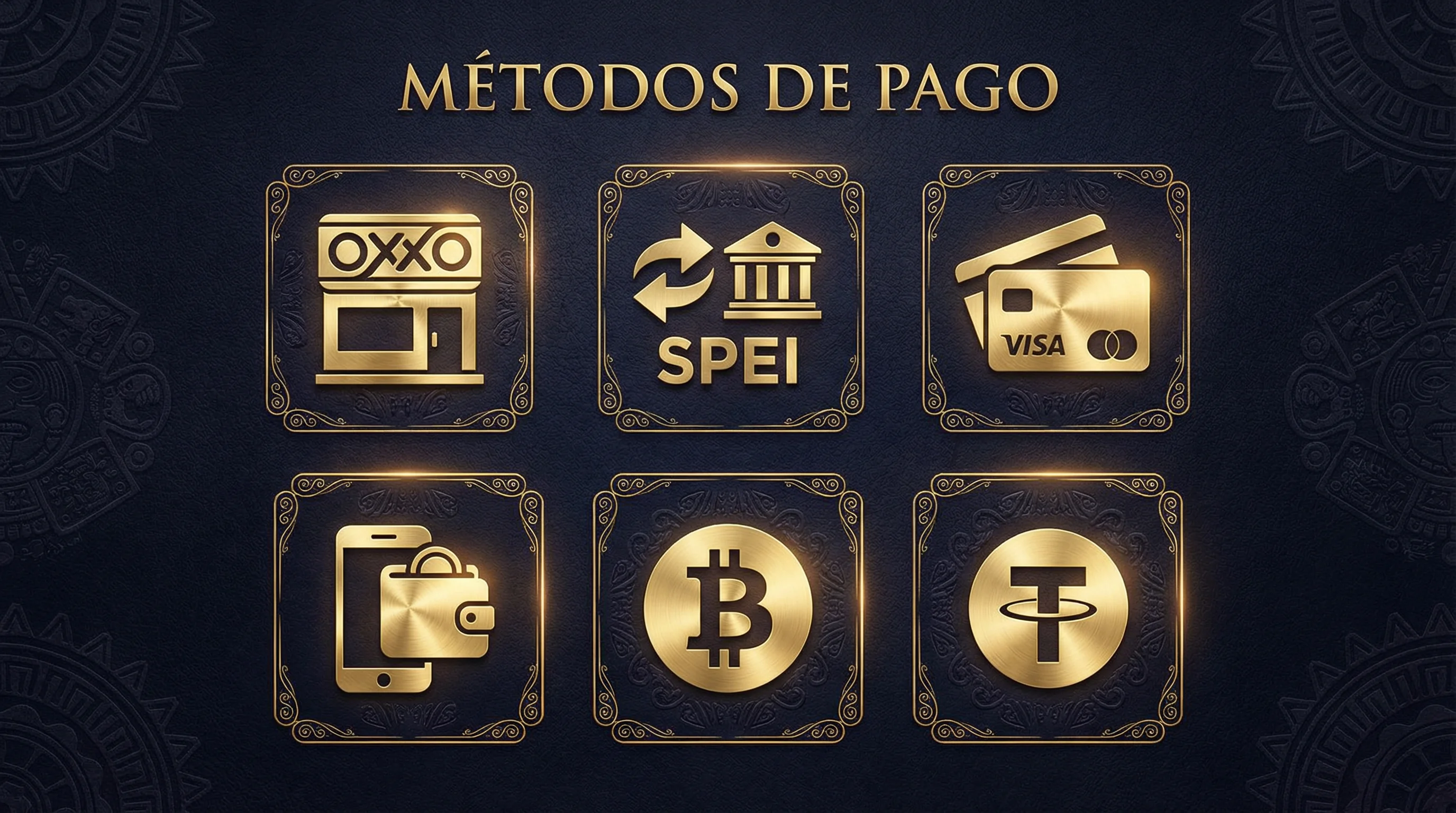 Métodos de pago OXXO SPEI tarjetas criptomonedas México